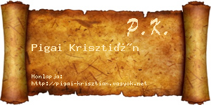 Pigai Krisztián névjegykártya